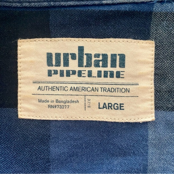 Urban Pipeline black and blue checkered shirt - Picture 6 of 7